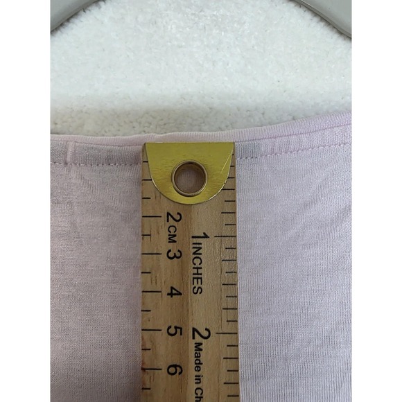 Ted Baker Blouse Womens 1 Pink Floral Cap Sleeve Jersey Top Portugal Lightweight - Picture 9 of 13